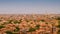 Aerial view of the historic centre of Yazd, Iran. The city is famous for the badgirs, a windcatcher tower as a traditional form of