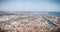 Aerial view of historic city center and harbor of Sete, France