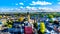 Aerial view of the historic city of Maastricht in the Netherlands as seen from the tower of the St.John Church