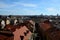 Aerial view of historic city skyline of Zagreb Croatia