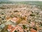 Aerial view of historic Evora in Alentejo, Portugal