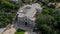 Aerial View Of The Historic Spanish Mission, The Alamo, in San Antonio, Texas