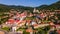 Aerial view of the historic town of Kremnica in Slovakia