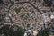 Aerial view of the historic town of Uzes