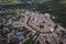 Aerial view of the historic town of Uzes