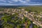 Aerial view of the historic town of Uzes, France