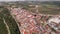 Aerial view of the historic walled town of Obidos, near Peniche, Portugal