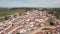 Aerial view of the historic walled town of Obidos, near Peniche, Portugal