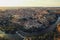 Aerial view historical city of Toledo. Spain