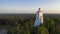 Aerial view of historical old Kopu lighthouse in Estonia