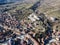 Aerial view of historical town of Batak, Bulgaria