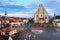 Aerial view of the historical town of Znojmo, Czech Republic, Europe.