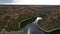 Aerial view of the Hoces del Rio Duraton Natural Park, Segovia, Spain