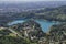 Aerial view of the Hollywood Reservoir