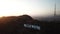 Aerial View of Hollywood Sign, Movie Industry Landmark, Los Angeles, California