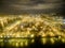 Aerial view of Hong Kong Night Scene, Kwai Chung, Victoria Harbour, Stonecutters\' Bridge