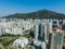 Aerial view of Hong Kong residential district in new territories west