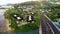 Aerial view of Honolulu City Marathon runners