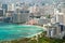 Aerial view of Honolulu and Waikiki beach from Diamond Head