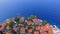 Aerial view of hotels on the island, Montenegro, Sveti Stefan 10