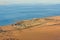 Aerial view on hotels near Hurghada city from the airplane