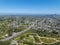 Aerial view of house in La Mesa City in San Diego, California