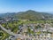 Aerial view of house in La Mesa City in San Diego, California