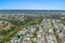 Aerial view of house in Serra Mesa City in San Diego, California, USA