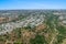 Aerial view of house in Serra Mesa City in San Diego, California, USA