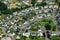 Aerial view of a house subdivision