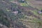 Aerial view of a house in the wineyard in the country, Gubbio, A