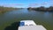 Aerial view of houseboat holiday Murray River Australia