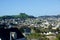 Aerial view of Houses, Cars. Cityscape, streets, and mountians of San Francisco