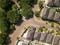 An aerial view of houses of a gated community un Guayaquil, Ecuador.