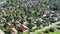 Aerial view of houses with holiday flats on the edge of a town for tourism in Bavaria