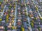 Aerial view Houston suburban neighborhood subdivision residentia