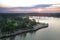 Aerial view Huay Tung Tao Lake in Chiangmai, Thailand.