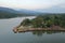 Aerial view Huay Tung Tao Lake in Chiangmai, Thailand.