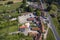 aerial view of Hutton-leHole, Ryedale district of North Yorkshire, England