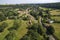 aerial view of Hutton-leHole, Ryedale district of North Yorkshire, England