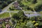 aerial view of Hutton-leHole, Ryedale district of North Yorkshire, England