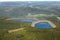 Aerial View : Hydroelectric plant in countryside