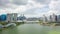 Aerial view hyper lapse of Singapore City Skyline