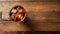 Aerial View Of Iced Coffee On Wooden Table - Dark Amber And Silver Tones