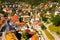 Aerial view of Idrija with Gewerkenegg Castle