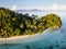 Aerial View of Idyllic Island and Beach in Raja Ampat