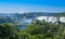 Aerial view of Iguazu Falls from the helicopter ride, one of the Seven Natural Wonders of the World , Brazil