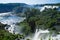 Aerial view of Iguazu Falls from the helicopter ride, one of the Seven Natural Wonders of the World , Brazil