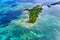 Aerial view of Ilet Macou, Grande-Terre, Guadeloupe, Caribbean
