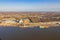 Aerial view of the Illinois cityscape from The Gateway Arch